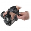 Schwarz-Leder-Handgriff für Kameras