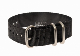 18mm Schwarz Zulu MWC Uhrenarmband