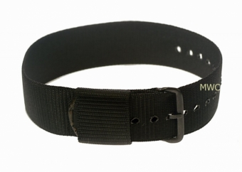 18mm US Schwarz Militär MWC Uhrenarmband