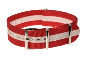 20mm &quot;Rot und Weiß&quot; NATO MWC Uhrenarmband