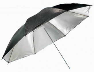 94cm Black &amp; Silver Studio Double-Layer-Regenschirm