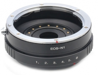 Canon EOS-Objektiv Nikon 1 mit Blendenring