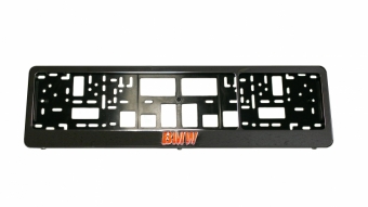 Vandalensicher Rahmen für Nummernschild mit BMW Logo (Chrom)