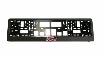 Vandalensicher Rahmen für Nummernschild mit Ford-Logo (Chrom)