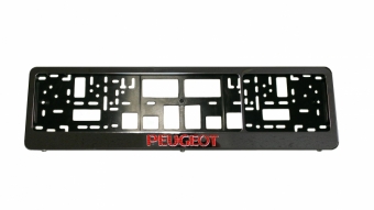 Vandalensicher Rahmen für Nummernschild mit Peugeot-Logo (Chrom)