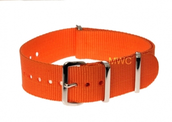 20mm Orange &quot;High Visibility&quot; SAR NATO MWC Uhrenarmband