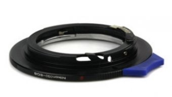Nikon G-Objektiv auf Canon EOS AF-confirm Adapter