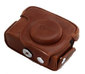 Brown Leder Kamera Tasche für Canon Powershot G10 G11 G12