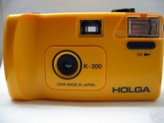 Rare Holga K-200 35-mm-Kamera (gelb, blau)