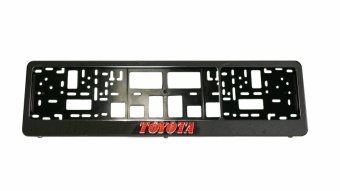 Vandalensicher Rahmen für Nummernschild mit Toyota-Logo (Chrom)
