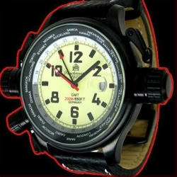 XXL-Pilot &quot;World-Tour&quot; GMT-Uhr Tauchmeister T0183