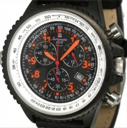 XXL-Pilot DEFENDER Chronograph schwarz Aeromatic-Uhr A1333