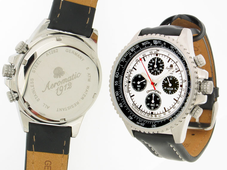 Military NAVI Flight Computer Chronograph 4-Augen-A1282