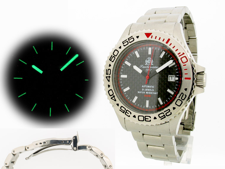 Automatische Professional Diver U-BOOT SUB. 500m CARBON-DIAL T0101