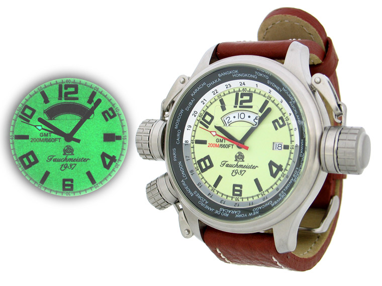 XXL-Pilot "World-Tour" GMT Luminous mit Kronenschutzsystem T0157
