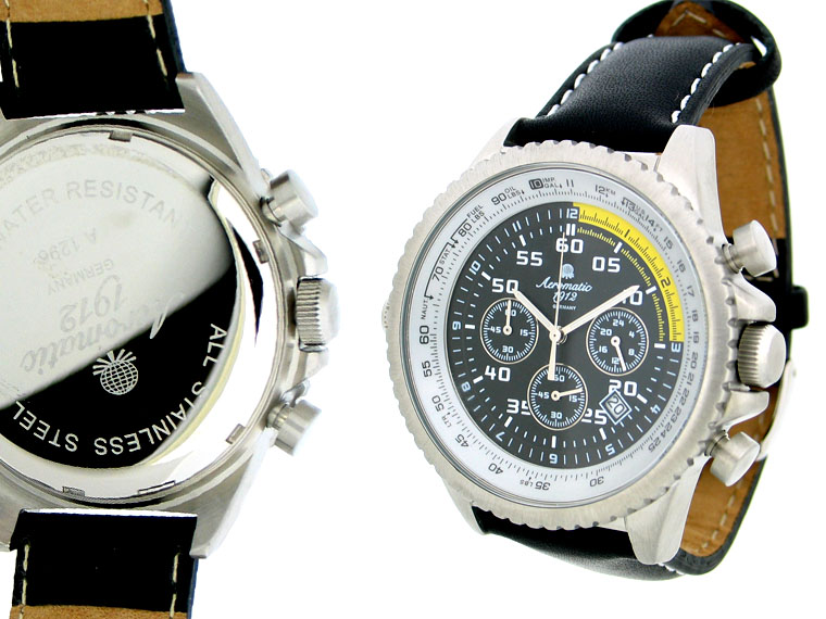 XXL-Pilot DEFENDER "World-Tour" Chronographen black A1296