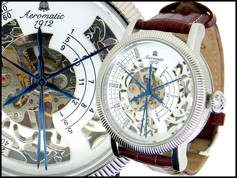 Mechanischer Handaufzug Doppel-TRIPHASE Regulateur Skeleton Uhr-A1304