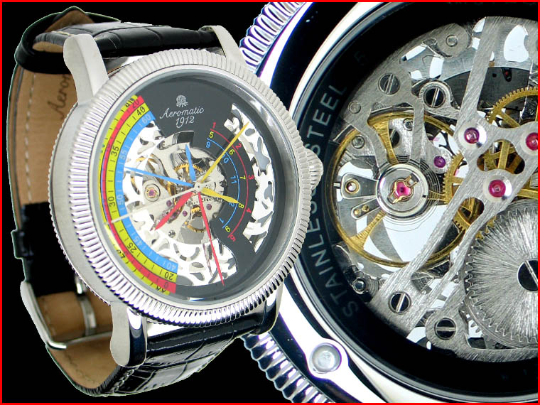Mechanischer Handaufzug Doppel-TRIPHASE Regulateur Skeleton Uhr-A1307