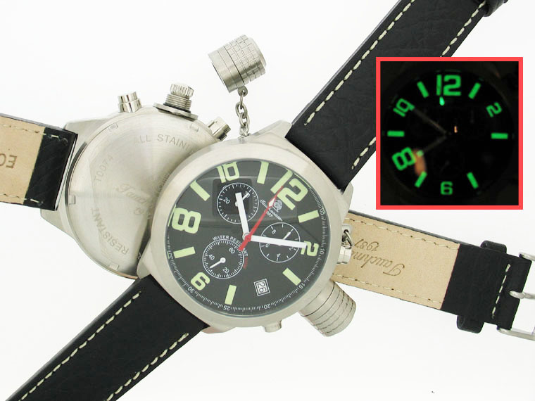 2.WW deutschen U-Boot Chronograph ETA-movt. schwer !!! Kronenkappe schwarz T0074