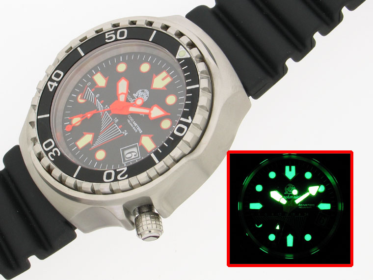 Profi Combat Diver GMT Fly-back 1000m wasserdicht Helium SAFE Saphir Glas T0077
