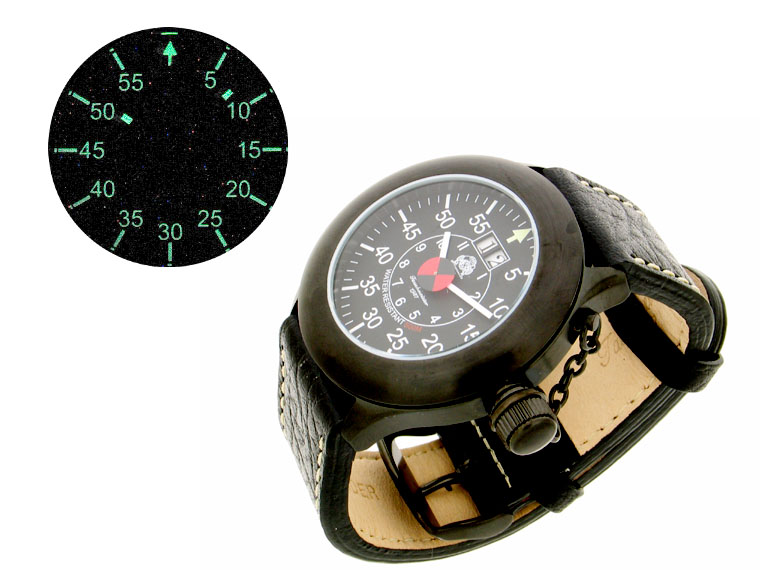 500m 2.WW deutschen U-Boot BIG-DATE schwer !!! Kronenkappe T0087