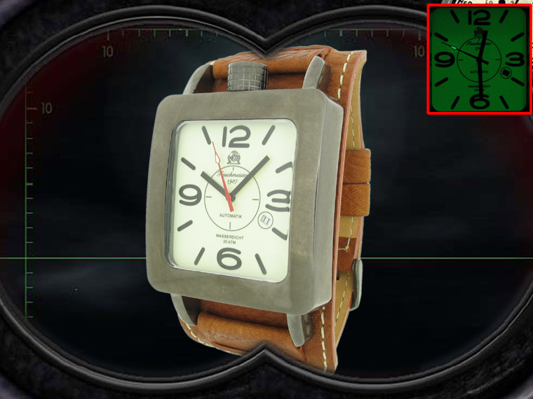 2.WW XXXL HEAVY !! Deutsch PANZER DATE Automatische Luminous T0090