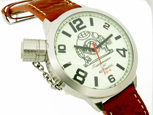 XXL 2.WW deutschen U-Boot Automatik DATE !!! Kronensicherung Leucht T0122