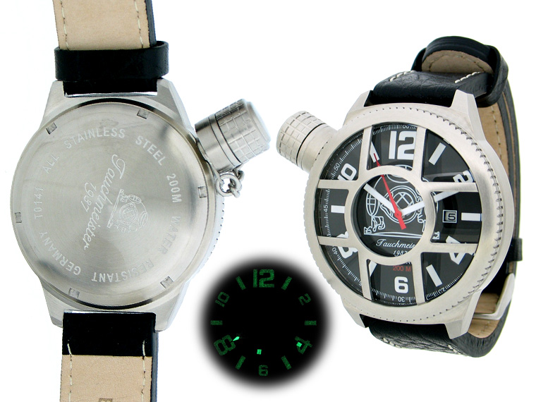 U-Boot Automatik DATE Kronensicherung mit abnehmbaren Eisenbarren T0141