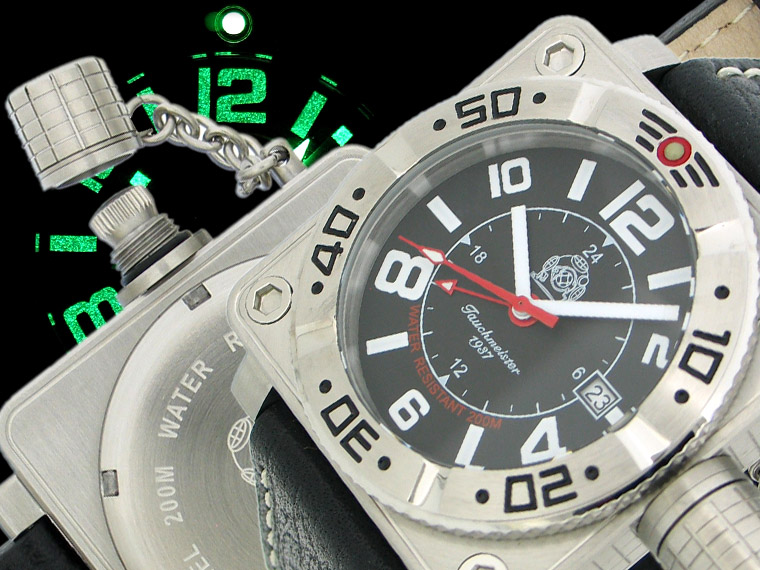 XL 2.WW deutschen U-Boot SWISS-DATE GMT schwer !!! Kronenkappe T0145