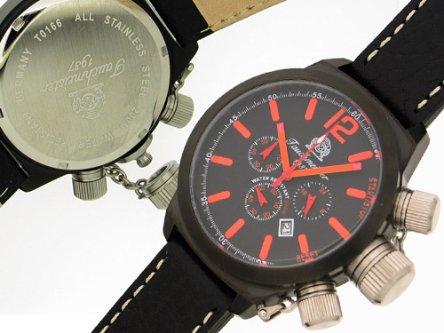 2.WW deutschen U-Boot Chronograph schwer !!! Kronenkappe T0166