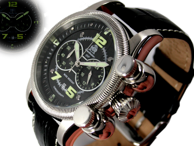 Militär XL Chronograph Vertikale Drücker für Chronofunction T0177