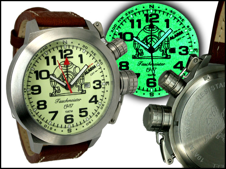 2.WW Design XXL deutschen U-Boot ALARM DATE schwer !!! Kronenkappe T0187