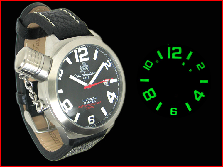 2.WW deutschen U-Boot Automatik DATE !!! Kronenkappe T0191
