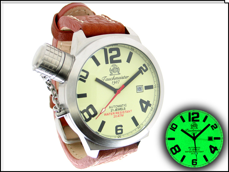 2.WW deutschen U-Boot Automatik DATE !!! Kronenkappe T0192