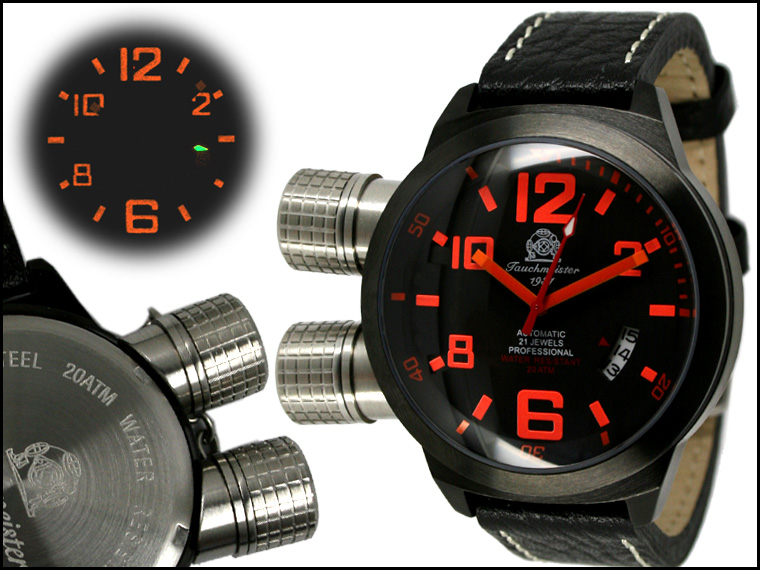 2.WW deutschen U-Boot Automatik DATE !!! HORIZONTAL Kronenkappe T0197