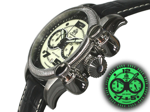 Militär XL Chronograph Vertikale Drücker für Chronofunction T0217